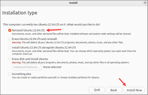 Reinstall Ubuntu